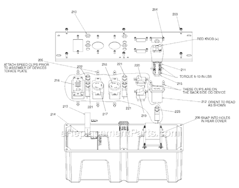 Page D Diagram and Parts List for H650CS Type 0 Porter Cable Generator